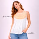 Blusa Forever21 Nude y Blanco- M