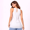 Blusa Forever21 Nude y Blanco- M