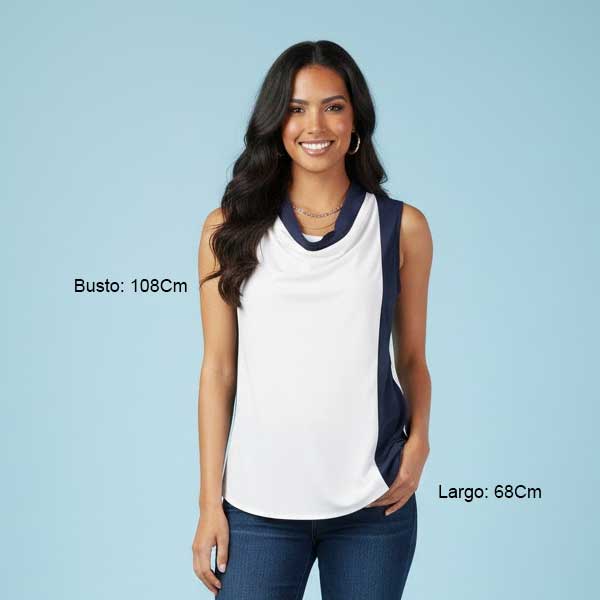 Blusa Calvin Klein Blanco y Gris- S