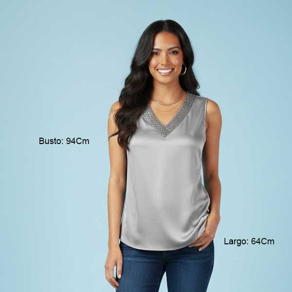 Blusa Calvin Klein Gris- S