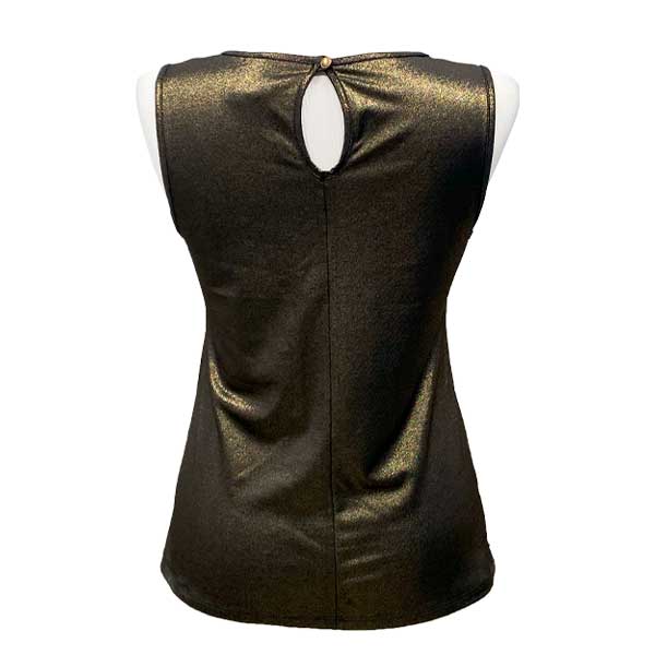 Blusa De Colores Dorado y Negro- L