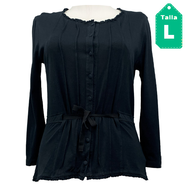 Blusa Carolina Herrera Azul Oscuro- L