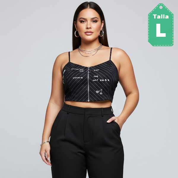Crop Top Forever21 Lineas- L