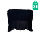 Crop Top Plisado Negro- XS
