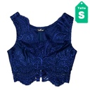 Crop Top Salbaut Azul Marino- S