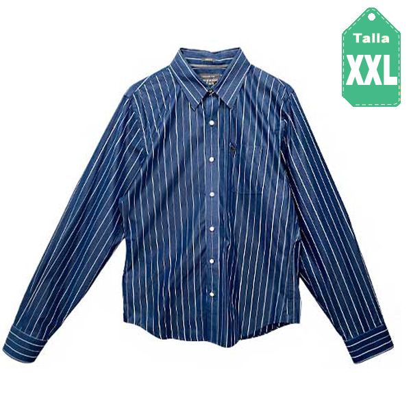 Camisa Abercrombie Azul Marino- XXL