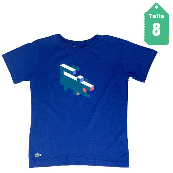 Camiseta Lacoste Azul- 8