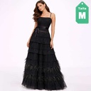 Vestido BCBGMAXZARIA Plumas de Ganso Negro- M