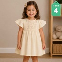 Vestido Zara Beige- 4
