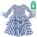 Vestido Luxmi Cuadros Azul- S