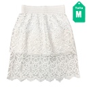 Falda Blanco de Encaje- M