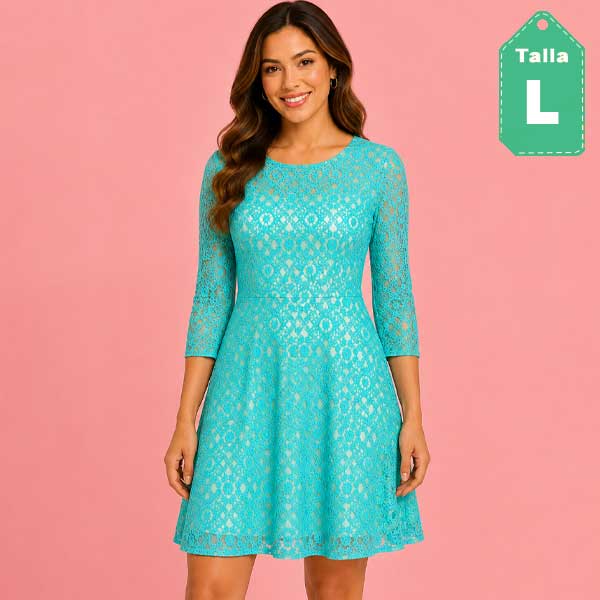 Vestido Forever21 Aquamarine- L