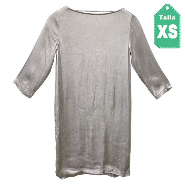Vestido Mango Plateado- XS