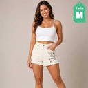Short Zara Blanco Hueso- M