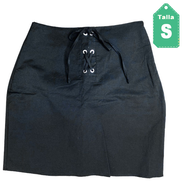 Falda Bershka Negro- S