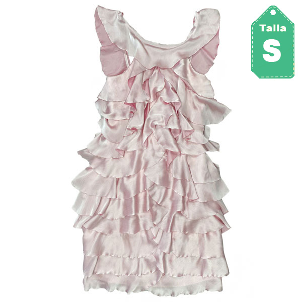 Vestido Rosado Satin- S