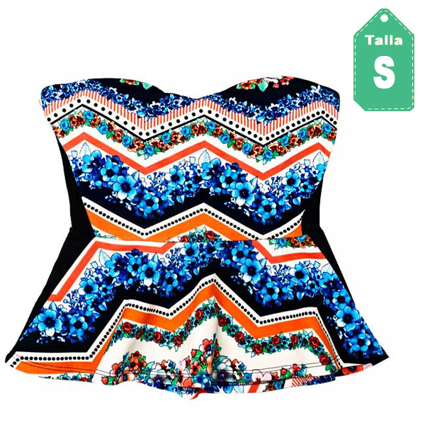 Strapless Toska Estampado- S
