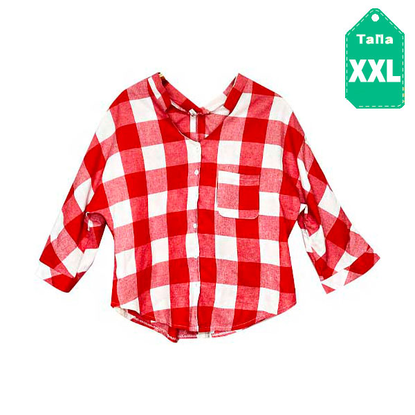 Camisa Cuadros Rojo- XXL