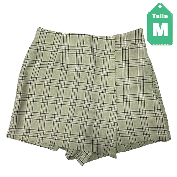 Short Timing Cuadros Verde- M
