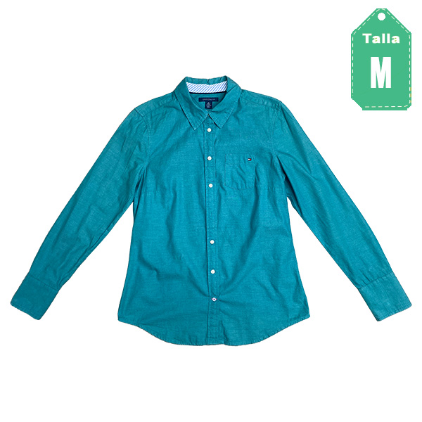 Camisa Tommy Hilfiger Turquesa- M
