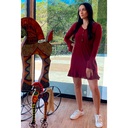 Vestido Shein Vinotinto- L