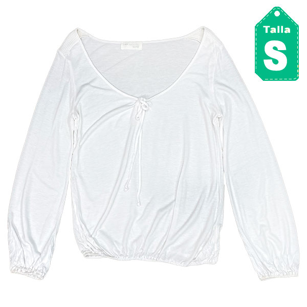 Blusa Zara Blanco- S