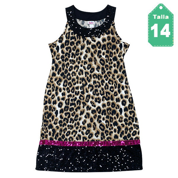Vestido Justice Animal Print- 14