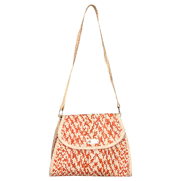 Cartera Artesanal Nude y Coral