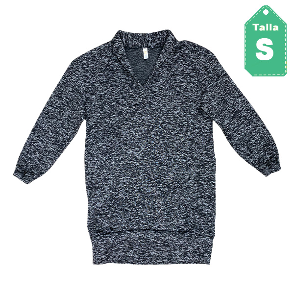 Sweater Arte&Moda Gris y Negro- S