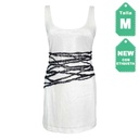 Vestido Bebe Blanco y Negro- M