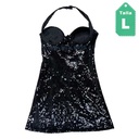 Vestido Orange Negro- L