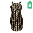 Vestido Estam Negro y Dorado- M