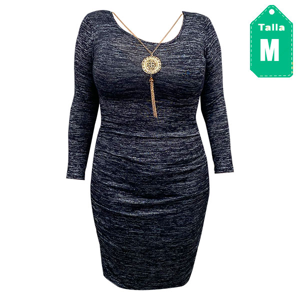 Vestido TMG Negro y Gris- M