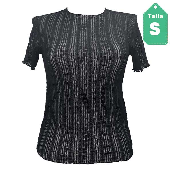 Blusa Malla Negro- S
