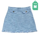 Falda Zara Azul Celeste- M