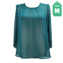 Blusa Verde Cesped y Nude- M