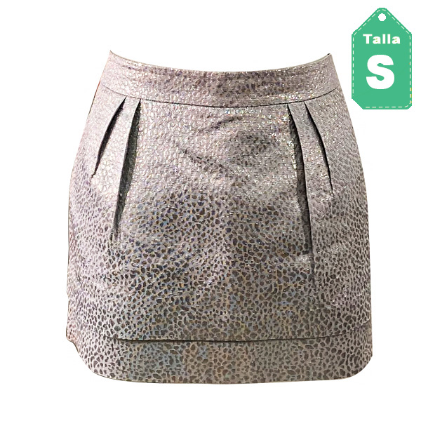 Falda Express Plateado- S