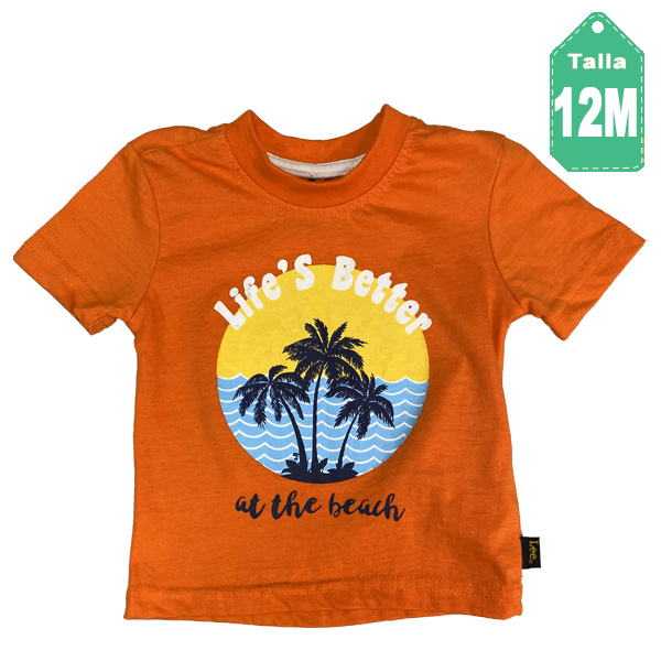 Franela Lee Naranja- 12M