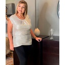 Blusa Liz Claiborne Plateado- S