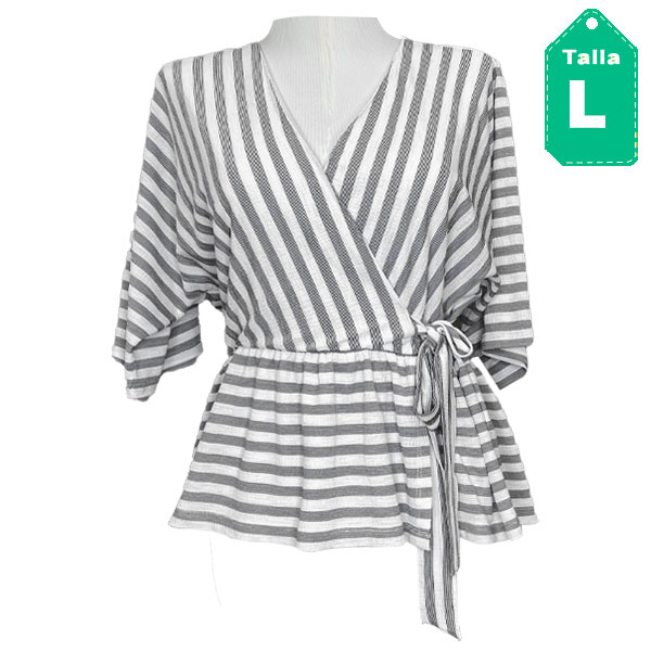 Blusa DKNY Rayas- L