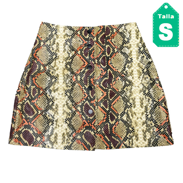 Falda Stradivarius Animal Prints- S