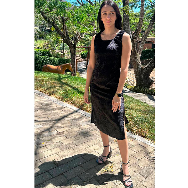 Vestido Terciopelo Negro- S