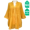 Camisa Chances R. Mostaza- Plus Size
