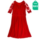 Vestido de Gala Rojo- Plus Size
