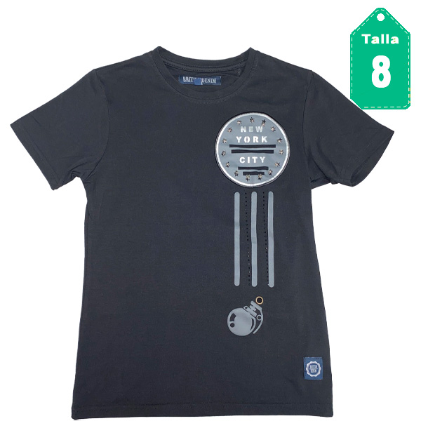 Franela British Denim Negro- 8
