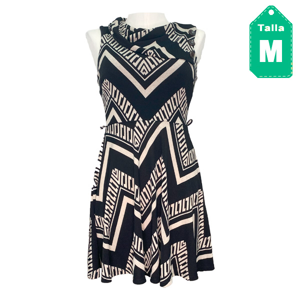 Vestido Papaya Nude y Negro- M