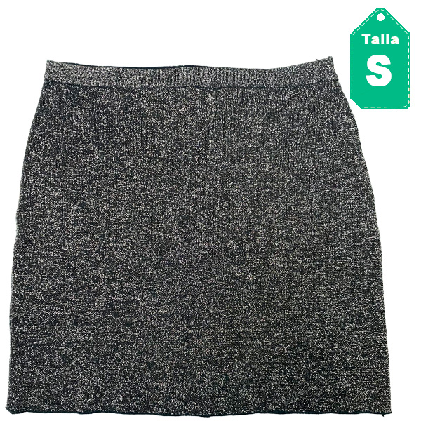Falda Zara Plateado- S