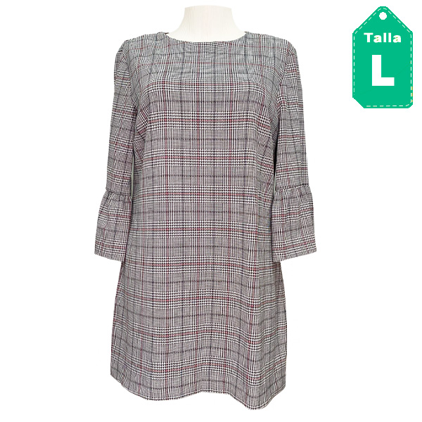 Vestido Zara Cuadros- L
