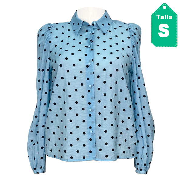 Camisa Stradivarius Lunares- S