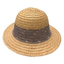 Sombrero Playero Nude y Azul Oscuro